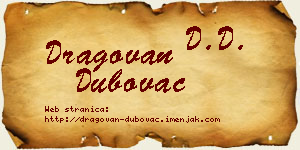 Dragovan Dubovac vizit kartica